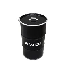 120L-binbin-plastic-lever on lid-vue de face